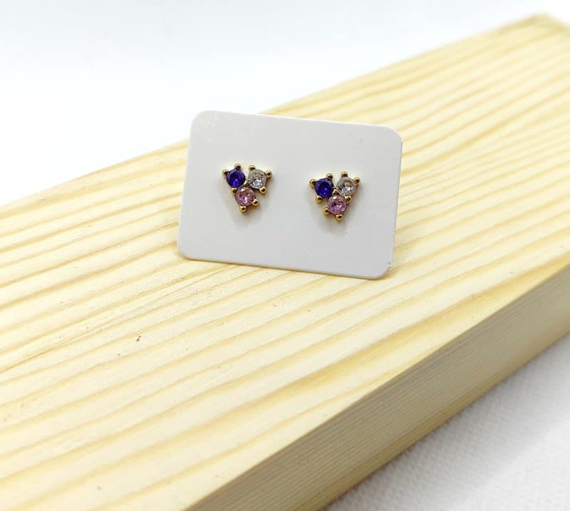 Pendientes Tricolor Morado