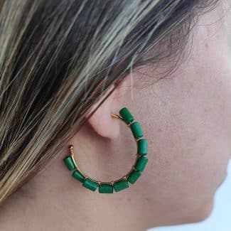 Aros Sofía Verdes (Foto)