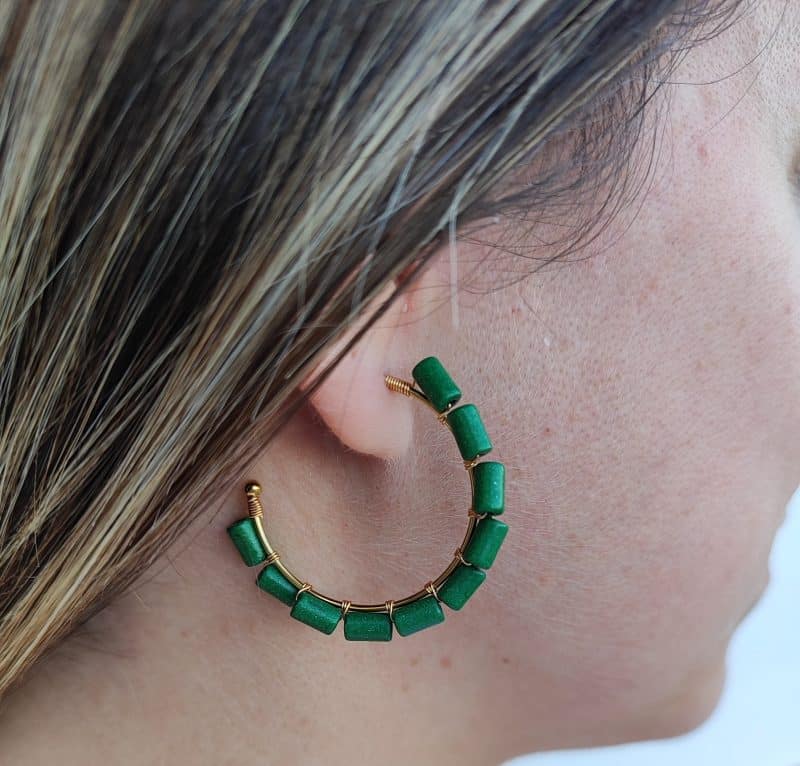 Aros Sofía Verdes (Foto)