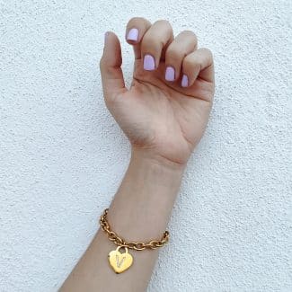 Pulsera Inicial Dorada (Foto)