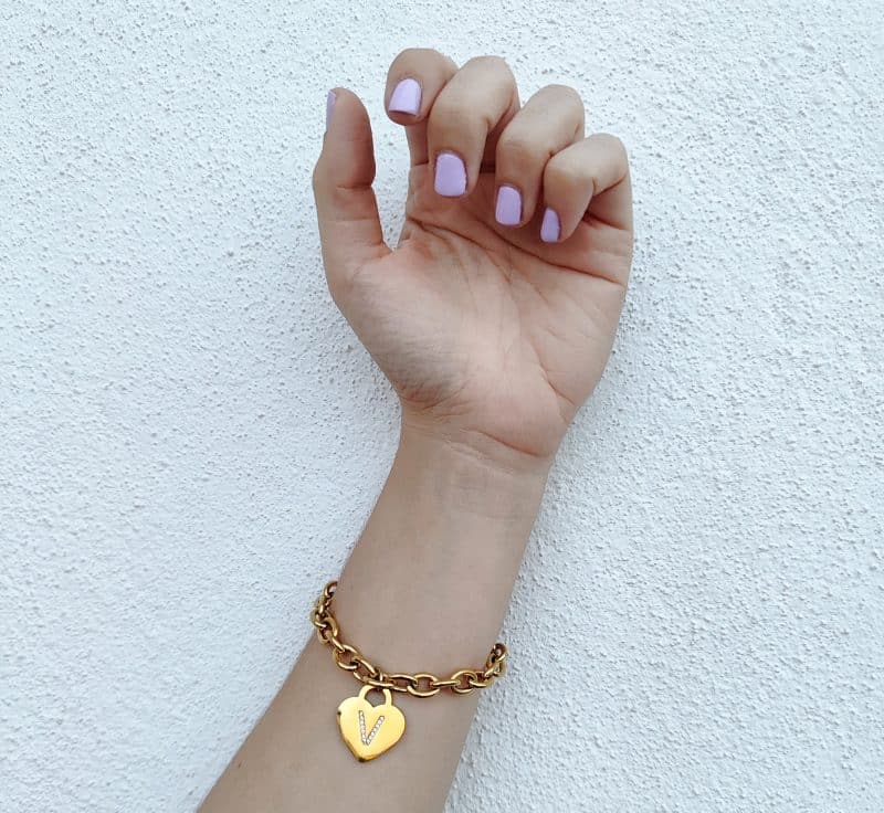 Pulsera Inicial Dorada (Foto)