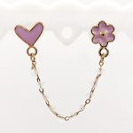 Pendiente Springlove Lila Dorado